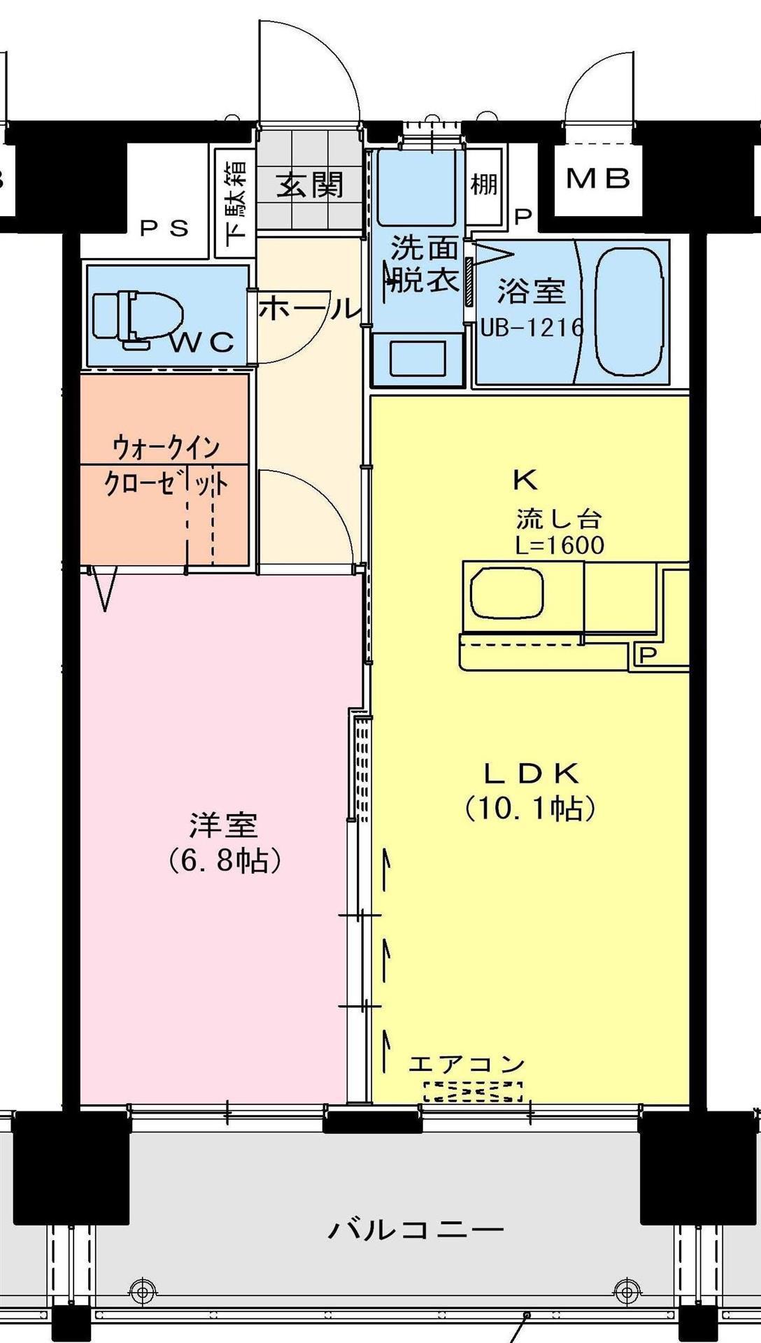 RIVIERE CHAMP(1LDK/3階)の間取り写真