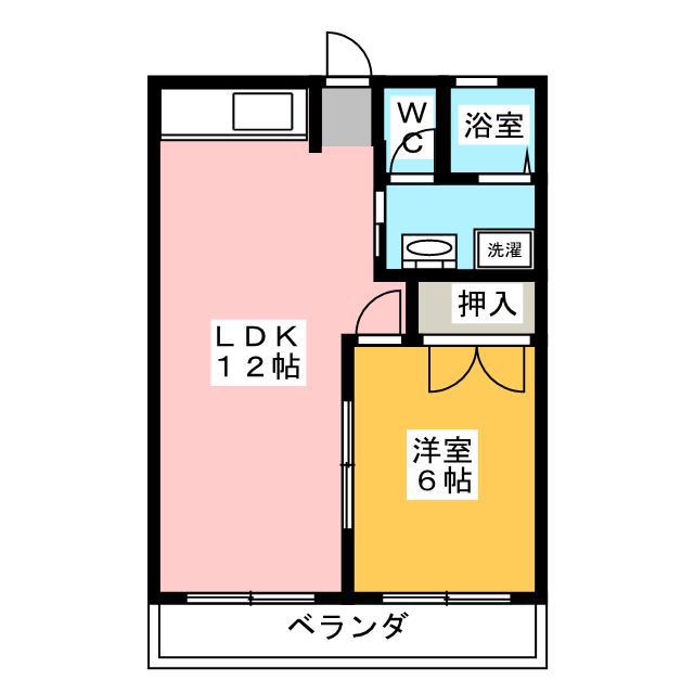 ラフィネ鵜方(1LDK/3階)の間取り写真