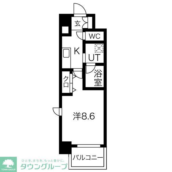 PURE RESIDENCE 名駅南(1K/7階)の間取り写真