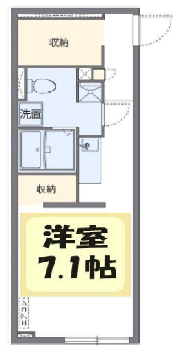 アルクミライエ(ワンルーム/1階)の間取り写真