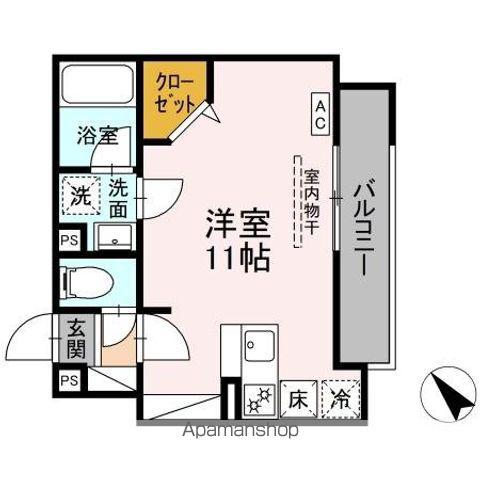DBLESS鶴見市場(ワンルーム/1階)の間取り写真