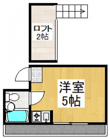 グリーンビラ秋津(ワンルーム/2階)の間取り写真