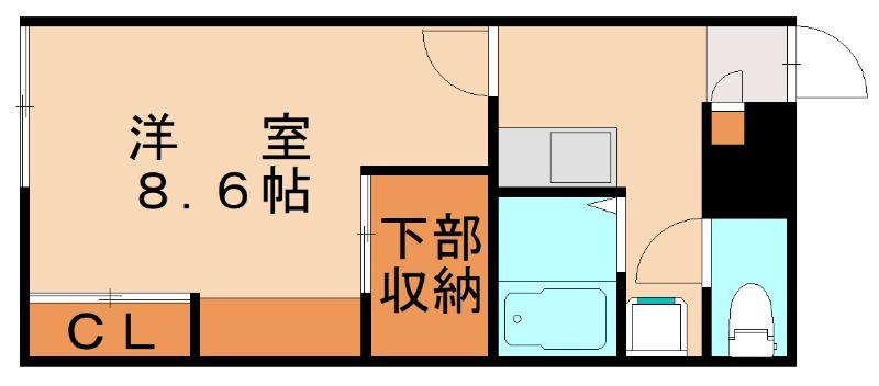レオパレスCAMELLIA(1K/2階)の間取り写真