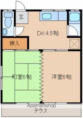 井上アパート(2K/1階)の間取り写真