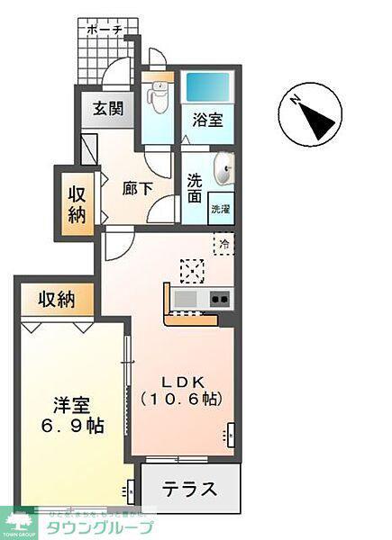ライムステージ(1LDK/1階)の間取り写真