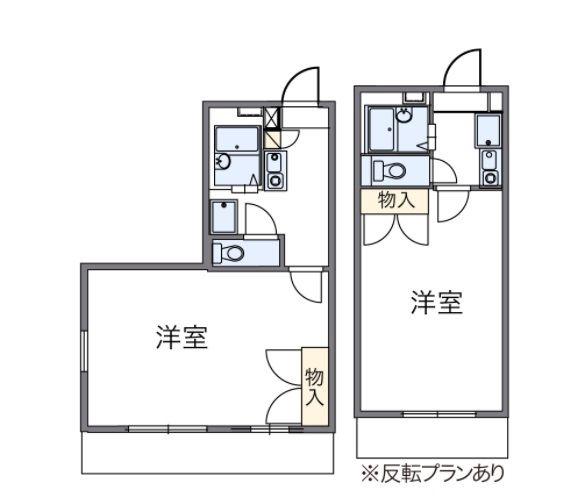 レオパレス葵第2(1K/2階)の間取り写真
