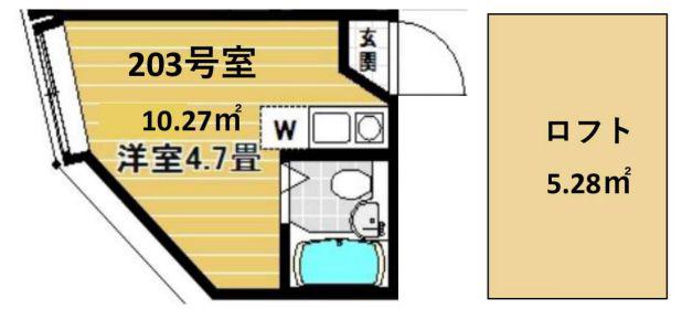 アーバンプレイス沼袋(ワンルーム/2階)の間取り写真