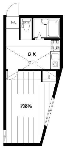 アーバンコート北沢(1K/1階)の間取り写真