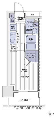 エスティメゾン大島(1K/4階)の間取り写真