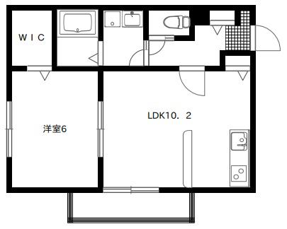 ヴィラ フェリーチェ(1LDK/1階)の間取り写真
