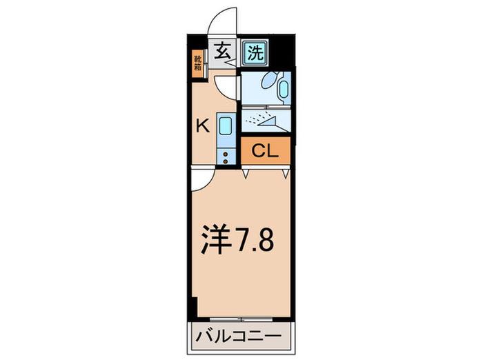 セシーズイシイ17(1K/4階)の間取り写真
