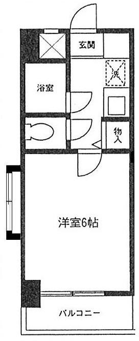 パルティール田代(1K/2階)の間取り写真