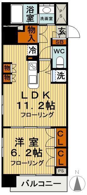 レジディア御茶ノ水(1LDK/10階)の間取り写真