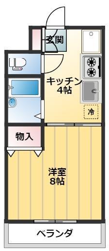 サンパレス(1K/1階)の間取り写真