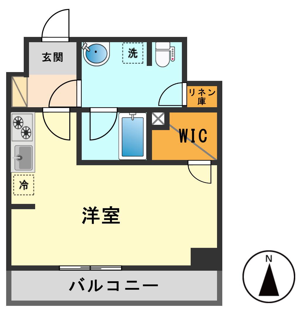 ミライズ新小岩マーロ(ワンルーム/3階)の間取り写真