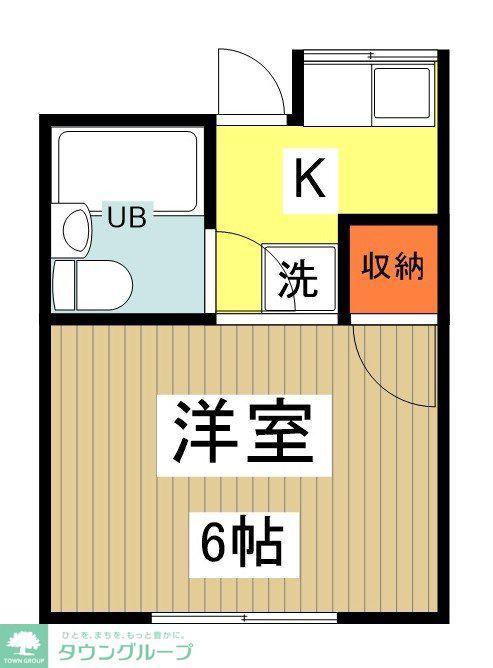 コーポ二葉5号(1K/2階)の間取り写真