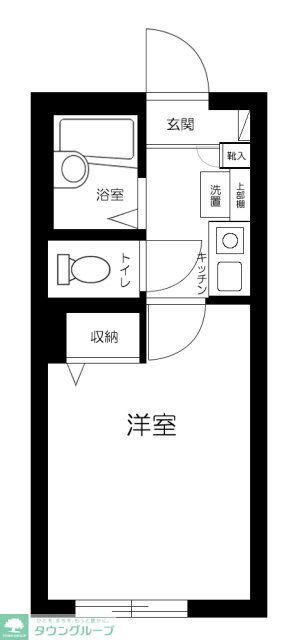 フェリオ千住緑町(1K/2階)の間取り写真