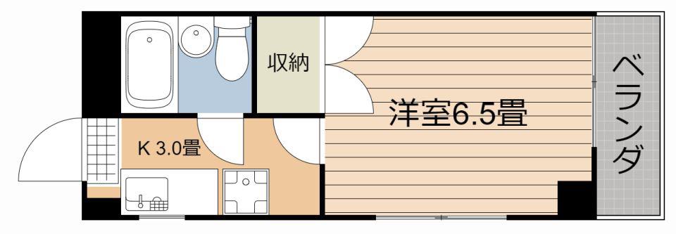 東ビル(1K/4階)の間取り写真