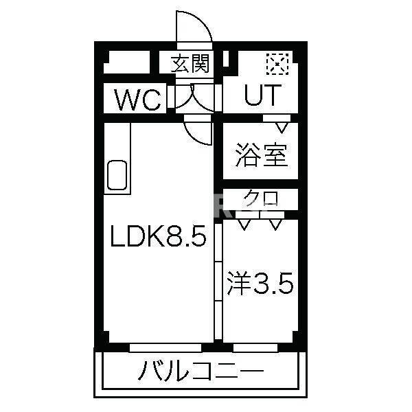 COQ GASSEAU(1LDK/4階)の間取り写真
