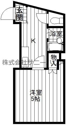 第三ドリームハイツ(1K/2階)の間取り写真