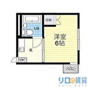 セントラルハイツ石田(1K/4階)の間取り写真