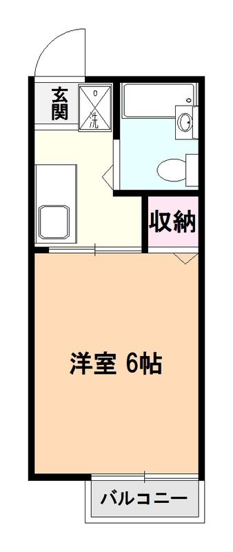 シティハイムコアラ(1K/2階)の間取り写真