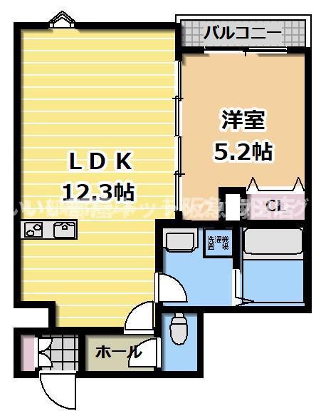 グロワールひまりII(1LDK/1階)の間取り写真
