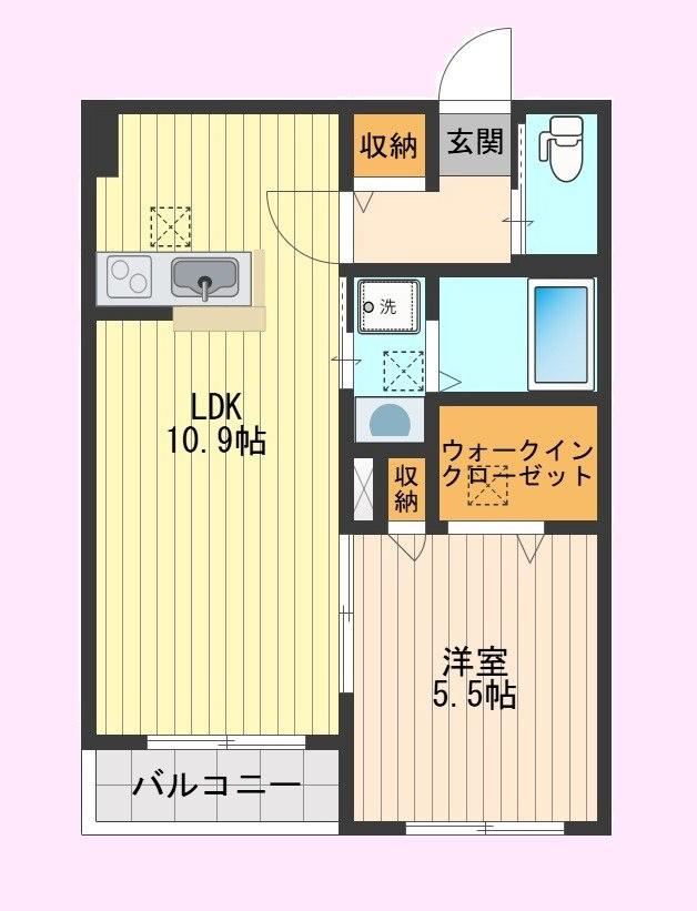 メゾンソライユ(1LDK/1階)の間取り写真