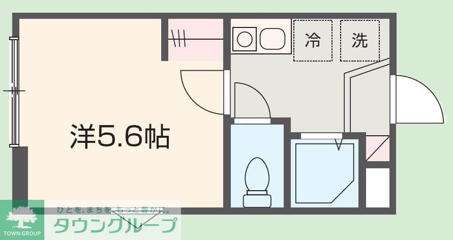 メルディア葛西(1K/2階)の間取り写真