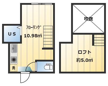 アーバンプレイス西新宿III弐号館(ワンルーム/2階)の間取り写真
