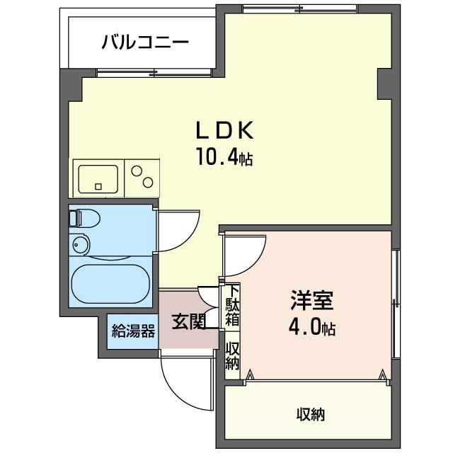 オリンピア井荻(1LDK/2階)の間取り写真