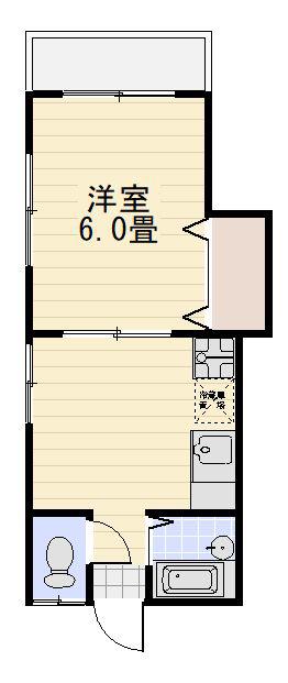 イマーブル相模(1DK/2階)の間取り写真