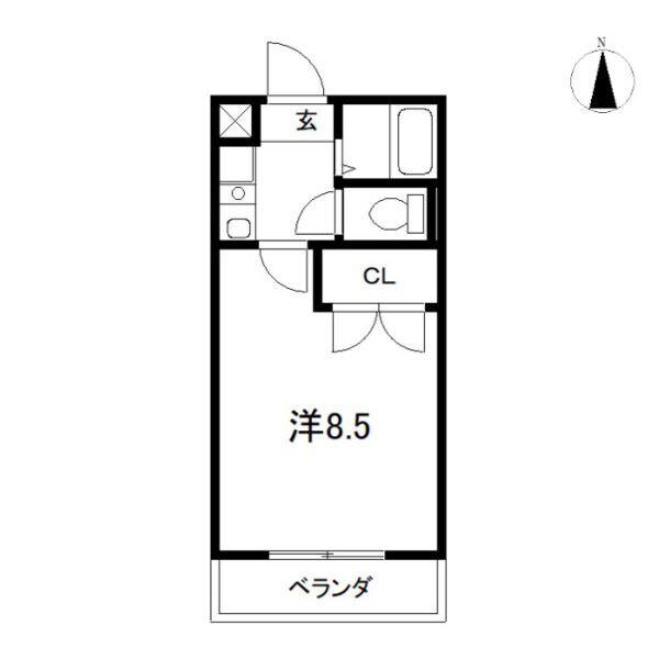 さくらはうす(1K/3階)の間取り写真