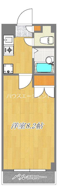 5・マルゴ(1K/4階)の間取り写真