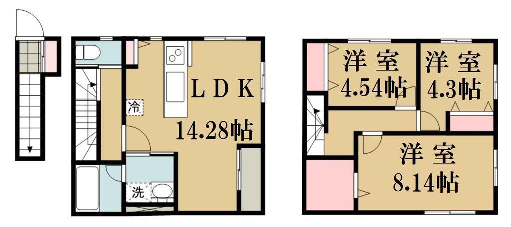 シャトレ大工町(3LDK/1階)の間取り写真