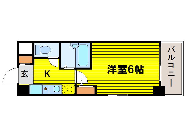 エスリード梅田東(1K/8階)の間取り写真