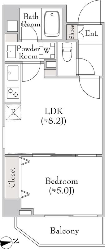 ルミーク大森(1LDK/2階)の間取り写真