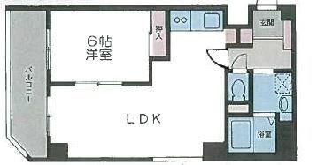 サンヴェール保土ヶ谷C棟(1LDK/2階)の間取り写真