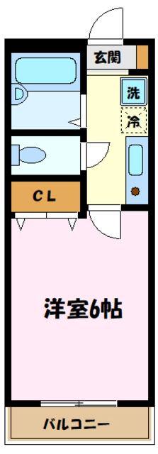 グレイスヴィラ三田弐番館(1K/1階)の間取り写真