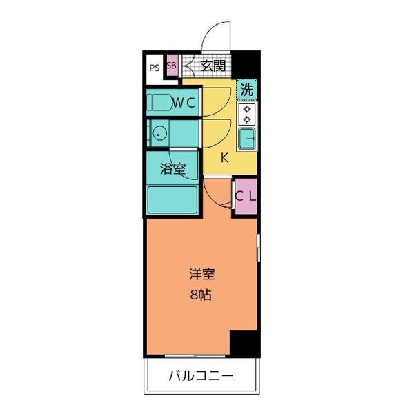 BPRレジデンス丸の内(1K/7階)の間取り写真