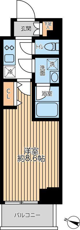 GRAN PASEO 日本橋三越前(1K/10階)の間取り写真