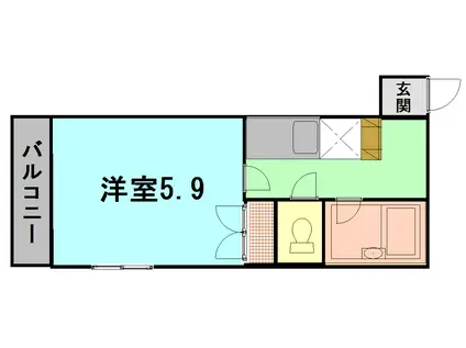 MEハイツ(1K/4階)の間取り写真