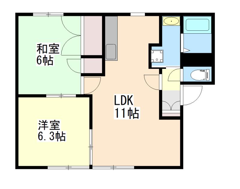 YARD HOUSE 11(2LDK/1階)の間取り写真