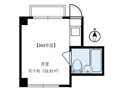 サニーマンション(ワンルーム/3階)の間取り写真