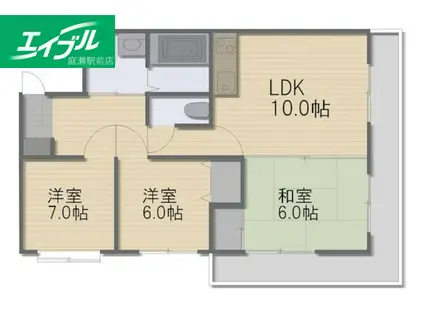 ピュアステージイタノ(3LDK/3階)の間取り写真