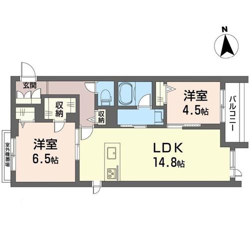 ファンタスト学芸大学(2LDK/2階)の間取り写真