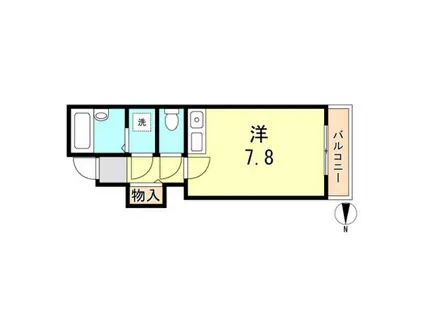 アビタシオン(ワンルーム/5階)の間取り写真