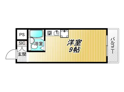 長瀬レジデンス(ワンルーム/4階)の間取り写真