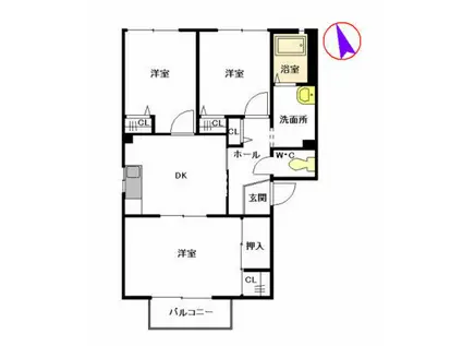 フォーレス大塚(3DK/2階)の間取り写真