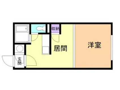 リバーパーク(1DK/1階)の間取り写真